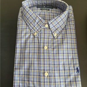 Ralph Lauren Blue and Yellow Checkered Shirt